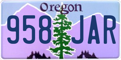 OR license plate 958JAR