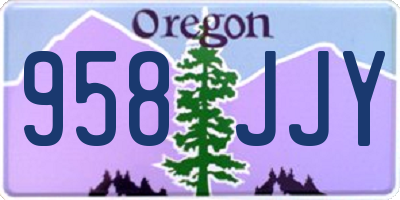 OR license plate 958JJY