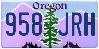 OR license plate 958JRH