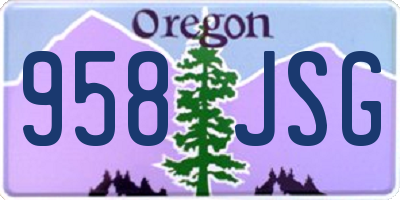 OR license plate 958JSG