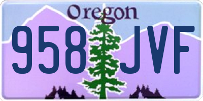 OR license plate 958JVF