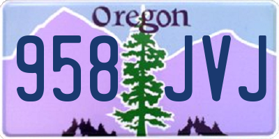 OR license plate 958JVJ