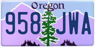 OR license plate 958JWA