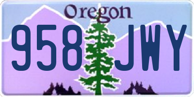 OR license plate 958JWY