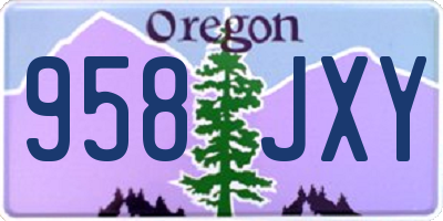 OR license plate 958JXY