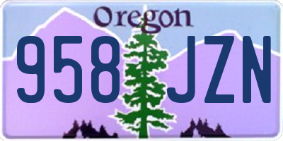 OR license plate 958JZN
