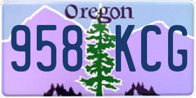 OR license plate 958KCG