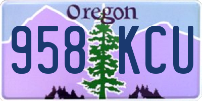 OR license plate 958KCU