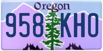 OR license plate 958KHO