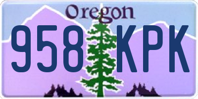 OR license plate 958KPK