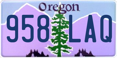 OR license plate 958LAQ