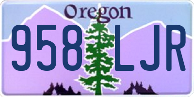 OR license plate 958LJR