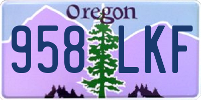 OR license plate 958LKF