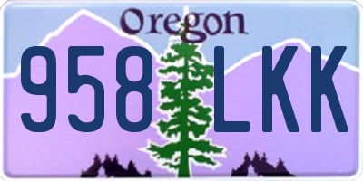 OR license plate 958LKK