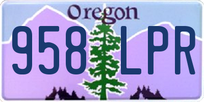 OR license plate 958LPR