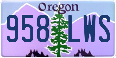 OR license plate 958LWS