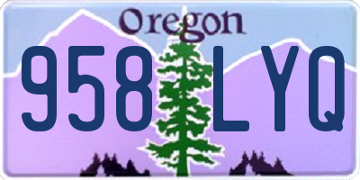 OR license plate 958LYQ