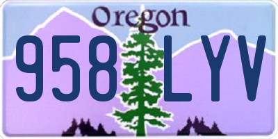 OR license plate 958LYV