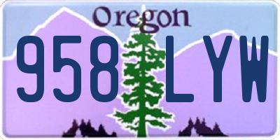 OR license plate 958LYW
