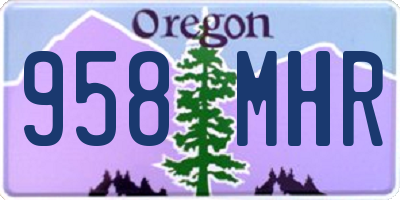 OR license plate 958MHR