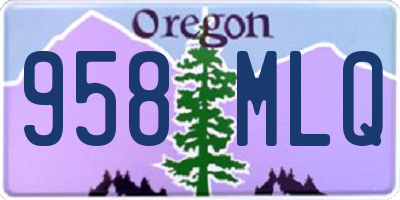 OR license plate 958MLQ