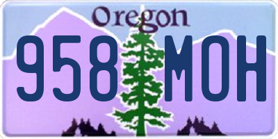OR license plate 958MOH