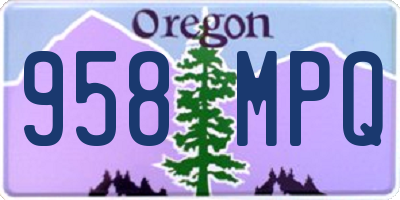 OR license plate 958MPQ