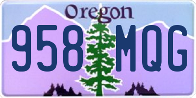OR license plate 958MQG