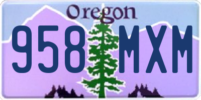 OR license plate 958MXM