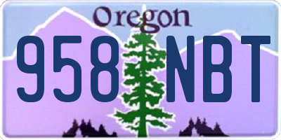 OR license plate 958NBT