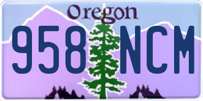 OR license plate 958NCM