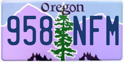 OR license plate 958NFM