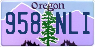 OR license plate 958NLI