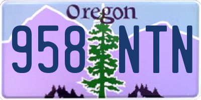 OR license plate 958NTN