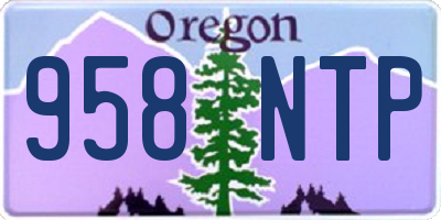 OR license plate 958NTP