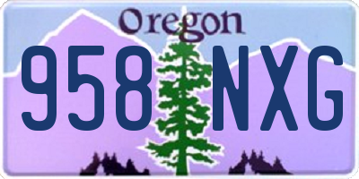 OR license plate 958NXG