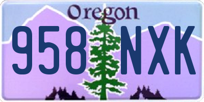 OR license plate 958NXK