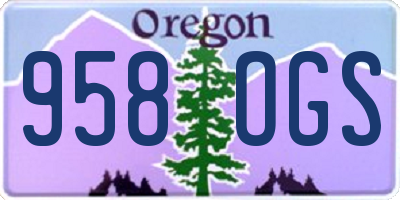 OR license plate 958OGS