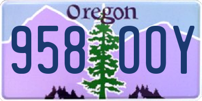 OR license plate 958OOY