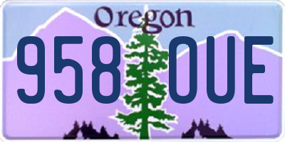 OR license plate 958OUE