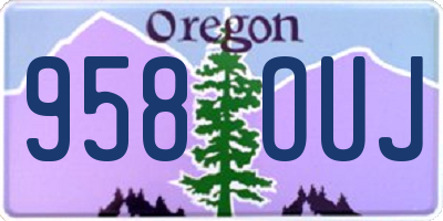 OR license plate 958OUJ