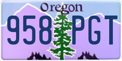 OR license plate 958PGT