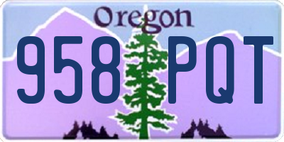 OR license plate 958PQT