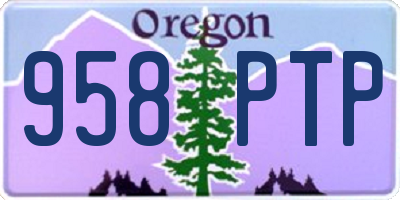 OR license plate 958PTP