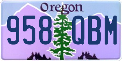 OR license plate 958QBM