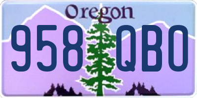 OR license plate 958QBO
