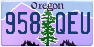 OR license plate 958QEU