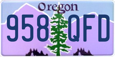 OR license plate 958QFD
