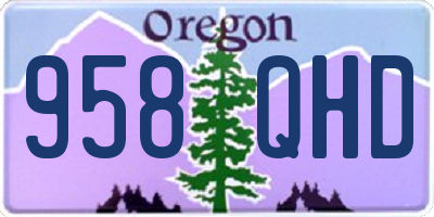 OR license plate 958QHD