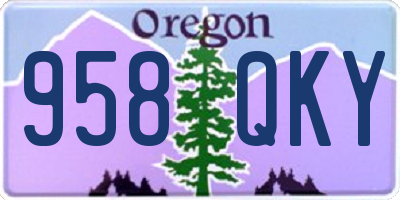 OR license plate 958QKY